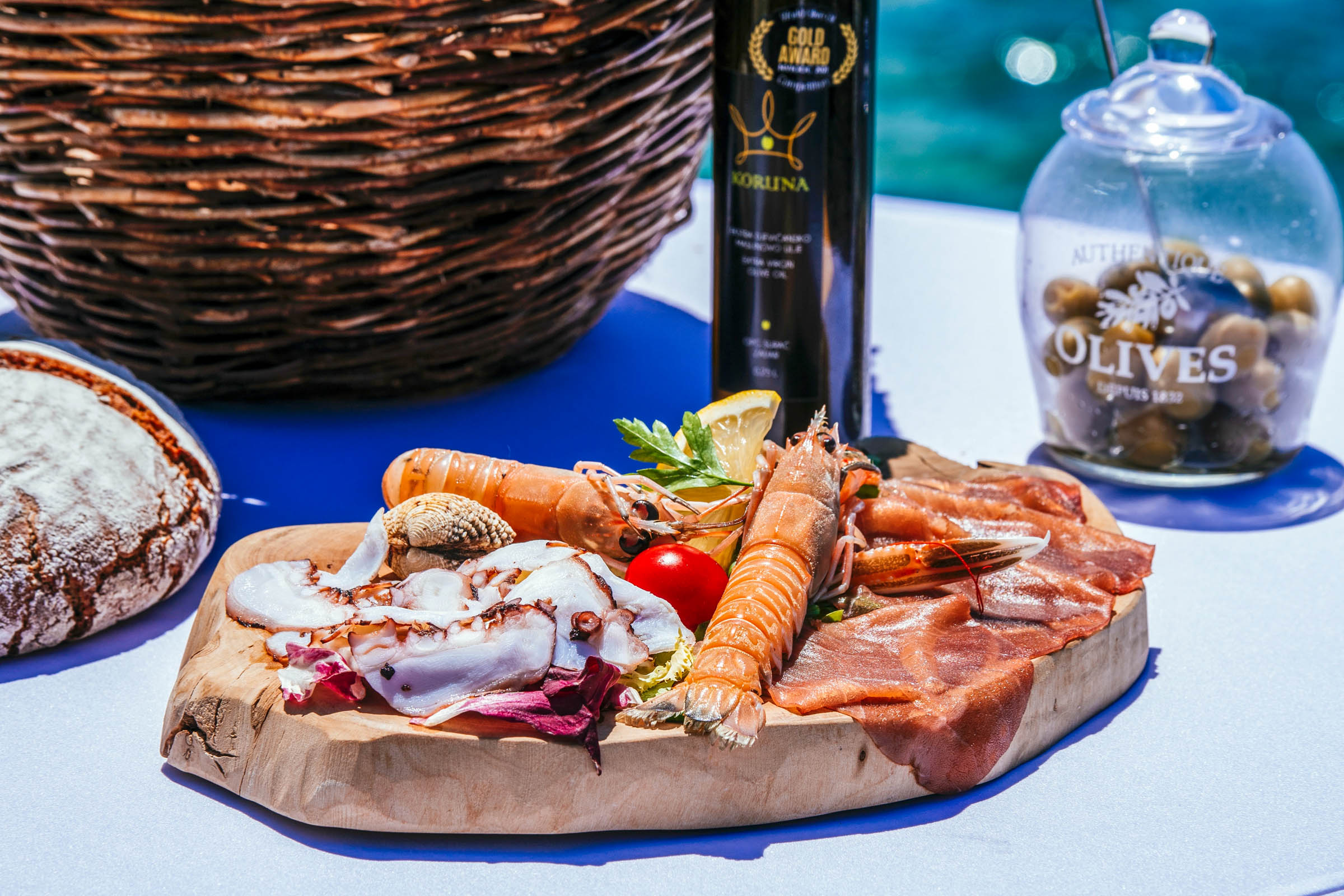 Food on wood